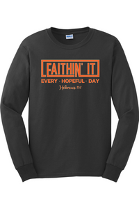 Faithin' It One-of-a-Kind Pumpkin & Khaki Long Sleeve