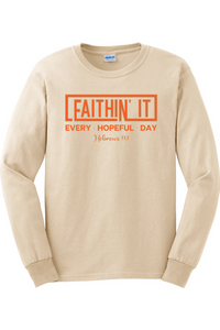 Faithin' It One-of-a-Kind Pumpkin & Khaki Long Sleeve