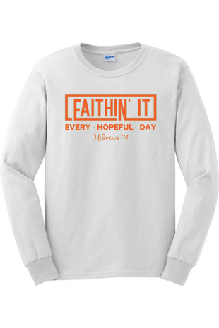 Faithin' It One-of-a-Kind Pumpkin & Khaki Long Sleeve